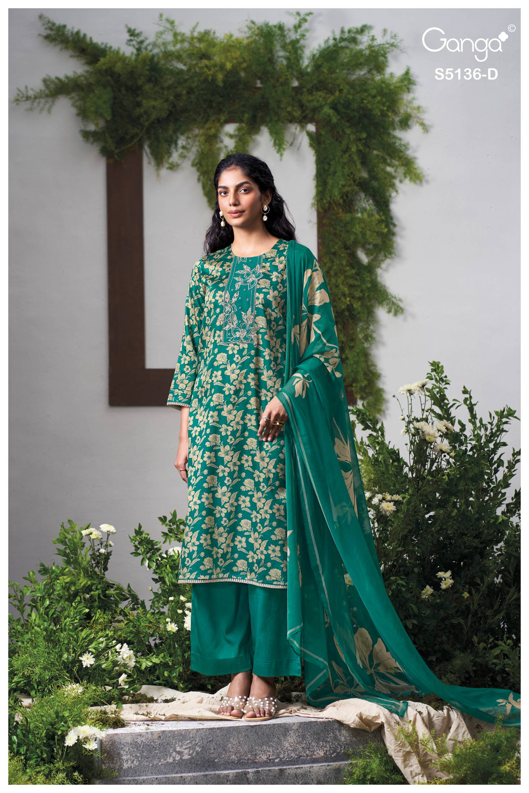 TILOTAMA 5136 SERIES BY GANGA FASHION Beautiful Colourful COTTON SATIN Dresses At Wholesale Price